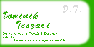 dominik teszari business card